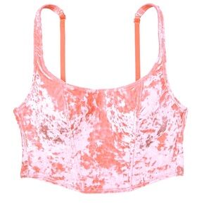 NWT PINK Victoria’s Secret- Pink velvet corset crop top